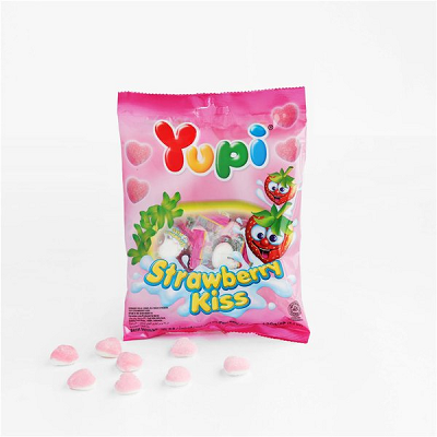 Yupi Strawberry Kiss Jelly Candy 120gr